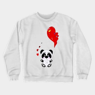 Sad valentines Panda Crewneck Sweatshirt